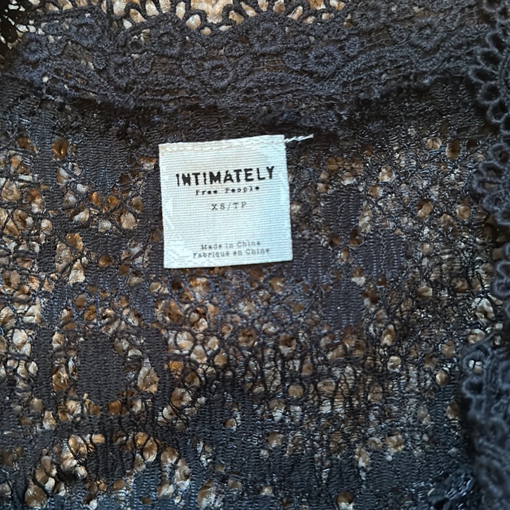 Free People Intimately Floral Lace Crochet Handkerchief Slip - Picture 6 of 7
